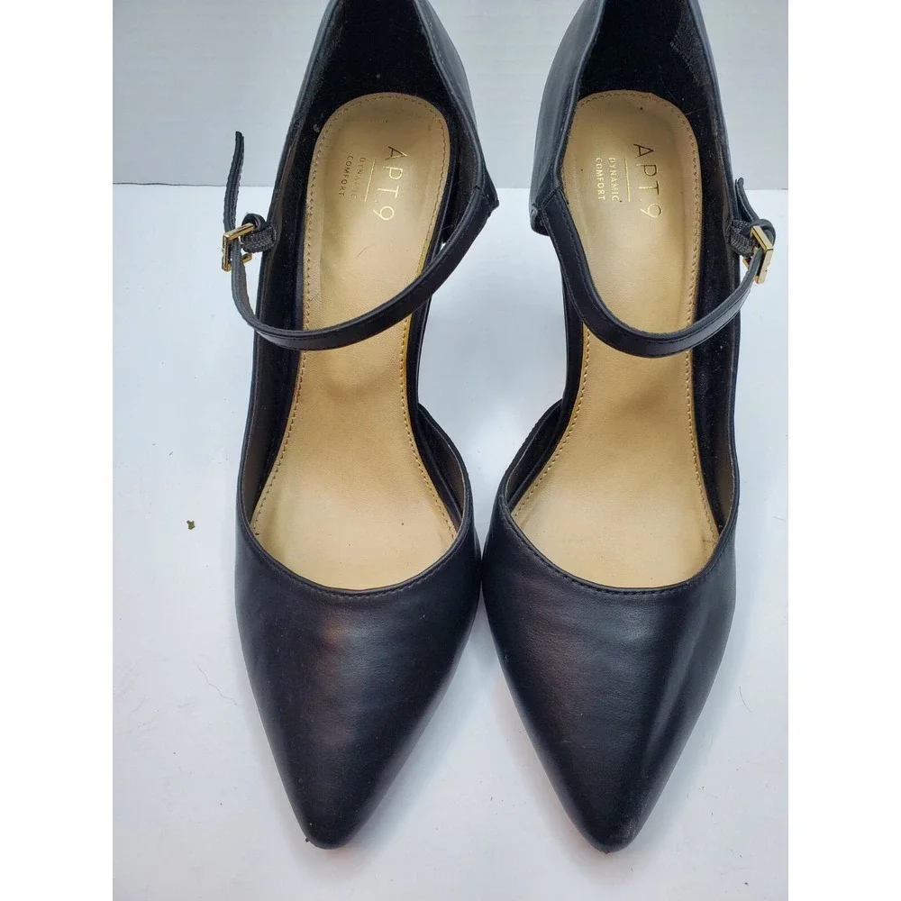 APT 9 Defined Comfort Size‎ 8.5 M Black Point Toe HH Pumps Cushioned Insoles